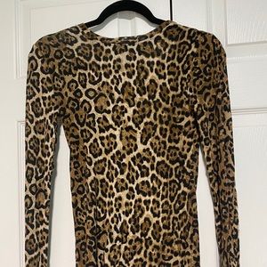 BCBG Cheetah print knit top
